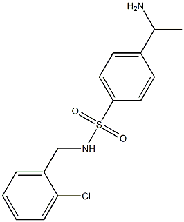 4-(1-aminoethyl)-N-[(2-chlorophenyl)methyl]benzene-1-sulfonamide 구조식 이미지