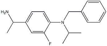 4-(1-aminoethyl)-N-benzyl-2-fluoro-N-(propan-2-yl)aniline 구조식 이미지