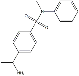 4-(1-aminoethyl)-N-methyl-N-phenylbenzene-1-sulfonamide Structure