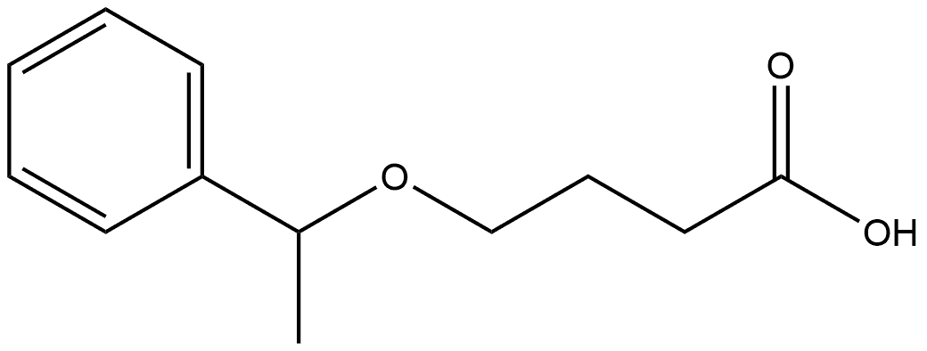 4-(1-phenylethoxy)butanoic acid 구조식 이미지