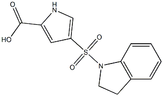 4-(2,3-dihydro-1H-indol-1-ylsulfonyl)-1H-pyrrole-2-carboxylic acid 구조식 이미지