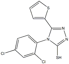4-(2,4-dichlorophenyl)-5-(thiophen-2-yl)-4H-1,2,4-triazole-3-thiol 구조식 이미지
