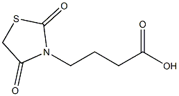 4-(2,4-Dioxo-thiazolidin-3-yl)-butyric acid 구조식 이미지