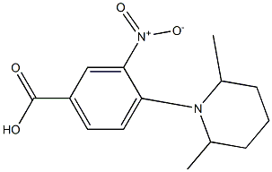 4-(2,6-dimethylpiperidin-1-yl)-3-nitrobenzoic acid Structure
