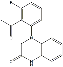 4-(2-acetyl-3-fluorophenyl)-1,2,3,4-tetrahydroquinoxalin-2-one Structure