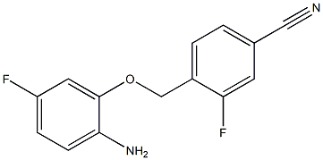 4-(2-amino-5-fluorophenoxymethyl)-3-fluorobenzonitrile Structure