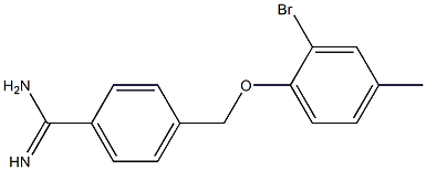 4-(2-bromo-4-methylphenoxymethyl)benzene-1-carboximidamide Structure