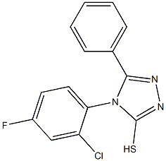 4-(2-chloro-4-fluorophenyl)-5-phenyl-4H-1,2,4-triazole-3-thiol 구조식 이미지