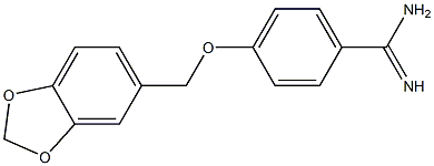 4-(2H-1,3-benzodioxol-5-ylmethoxy)benzene-1-carboximidamide Structure