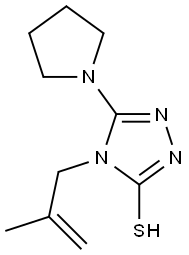 4-(2-methylprop-2-enyl)-5-pyrrolidin-1-yl-4H-1,2,4-triazole-3-thiol 구조식 이미지