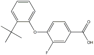 4-(2-tert-butylphenoxy)-3-fluorobenzoic acid 구조식 이미지