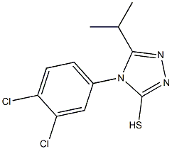 4-(3,4-dichlorophenyl)-5-(propan-2-yl)-4H-1,2,4-triazole-3-thiol 구조식 이미지