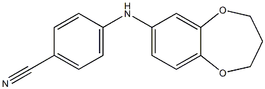4-(3,4-dihydro-2H-1,5-benzodioxepin-7-ylamino)benzonitrile 구조식 이미지