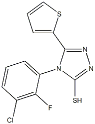 4-(3-chloro-2-fluorophenyl)-5-(thiophen-2-yl)-4H-1,2,4-triazole-3-thiol Structure
