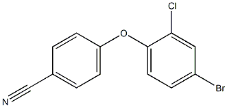 4-(4-bromo-2-chlorophenoxy)benzonitrile Structure