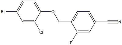 4-(4-bromo-2-chlorophenoxymethyl)-3-fluorobenzonitrile Structure