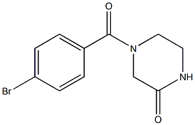 4-(4-bromobenzoyl)piperazin-2-one Structure