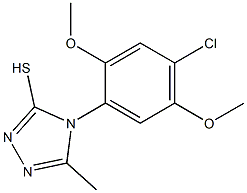 4-(4-chloro-2,5-dimethoxyphenyl)-5-methyl-4H-1,2,4-triazole-3-thiol 구조식 이미지