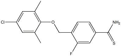 4-(4-chloro-2,6-dimethylphenoxymethyl)-3-fluorobenzene-1-carbothioamide Structure