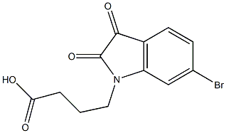 4-(6-bromo-2,3-dioxo-2,3-dihydro-1H-indol-1-yl)butanoic acid 구조식 이미지