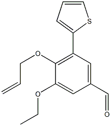 4-(allyloxy)-3-ethoxy-5-thien-2-ylbenzaldehyde 구조식 이미지