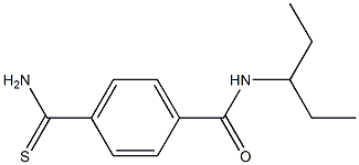 4-(aminocarbonothioyl)-N-(1-ethylpropyl)benzamide 구조식 이미지