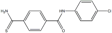 4-(aminocarbonothioyl)-N-(4-chlorophenyl)benzamide 구조식 이미지