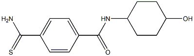 4-(aminocarbonothioyl)-N-(4-hydroxycyclohexyl)benzamide 구조식 이미지