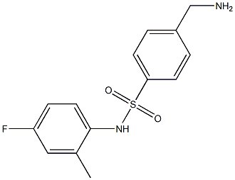 4-(aminomethyl)-N-(4-fluoro-2-methylphenyl)benzenesulfonamide 구조식 이미지