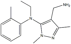 4-(aminomethyl)-N-ethyl-1,3-dimethyl-N-(2-methylphenyl)-1H-pyrazol-5-amine 구조식 이미지