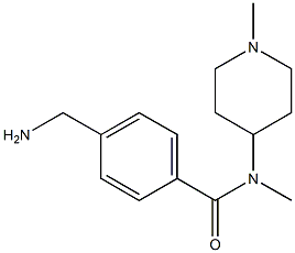 4-(aminomethyl)-N-methyl-N-(1-methylpiperidin-4-yl)benzamide 구조식 이미지
