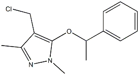 4-(chloromethyl)-1,3-dimethyl-5-(1-phenylethoxy)-1H-pyrazole Structure