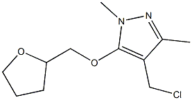 4-(chloromethyl)-1,3-dimethyl-5-(oxolan-2-ylmethoxy)-1H-pyrazole Structure