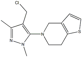 4-(chloromethyl)-1,3-dimethyl-5-{4H,5H,6H,7H-thieno[3,2-c]pyridin-5-yl}-1H-pyrazole Structure