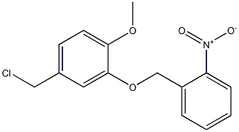 4-(chloromethyl)-1-methoxy-2-[(2-nitrophenyl)methoxy]benzene Structure