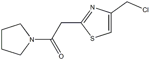 4-(chloromethyl)-2-(2-oxo-2-pyrrolidin-1-ylethyl)-1,3-thiazole Structure