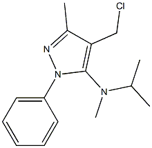 4-(chloromethyl)-N,3-dimethyl-1-phenyl-N-(propan-2-yl)-1H-pyrazol-5-amine Structure