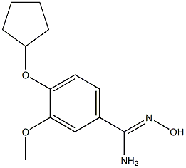 4-(cyclopentyloxy)-N'-hydroxy-3-methoxybenzenecarboximidamide Structure