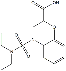 4-(diethylsulfamoyl)-3,4-dihydro-2H-1,4-benzoxazine-2-carboxylic acid Structure