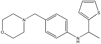 4-(morpholin-4-ylmethyl)-N-[1-(thiophen-2-yl)ethyl]aniline Structure