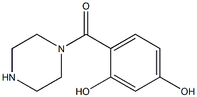 4-(piperazin-1-ylcarbonyl)benzene-1,3-diol 구조식 이미지