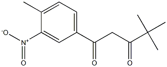 4,4-dimethyl-1-(4-methyl-3-nitrophenyl)pentane-1,3-dione Structure