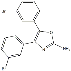 4,5-bis(3-bromophenyl)-1,3-oxazol-2-amine 구조식 이미지
