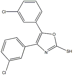 4,5-bis(3-chlorophenyl)-1,3-oxazole-2-thiol 구조식 이미지
