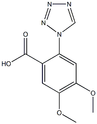 4,5-dimethoxy-2-(1H-tetrazol-1-yl)benzoic acid Structure