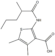 4,5-dimethyl-2-(2-methylpentanamido)thiophene-3-carboxylic acid Structure