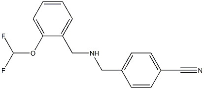 4-[({[2-(difluoromethoxy)phenyl]methyl}amino)methyl]benzonitrile Structure