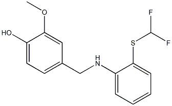 4-[({2-[(difluoromethyl)sulfanyl]phenyl}amino)methyl]-2-methoxyphenol 구조식 이미지