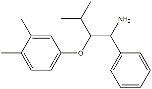 4-[(1-amino-3-methyl-1-phenylbutan-2-yl)oxy]-1,2-dimethylbenzene Structure