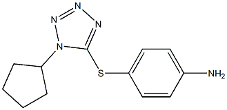 4-[(1-cyclopentyl-1H-1,2,3,4-tetrazol-5-yl)sulfanyl]aniline Structure